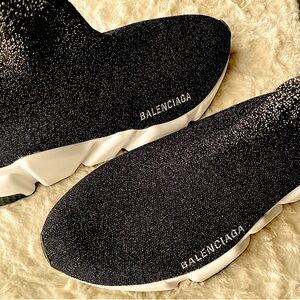 Balenciago Speed Trainer Black Glitter